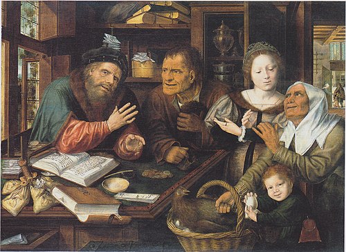 At the tax collector's office, 1539, Jan Matsys