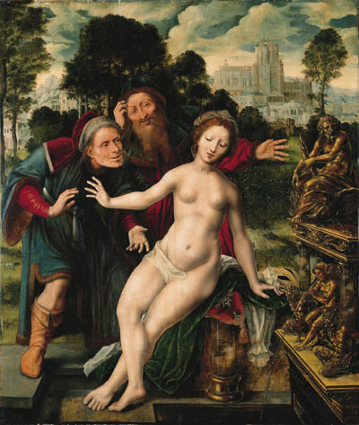 Suzanne et les vieillards, 1556, Jan Matsys