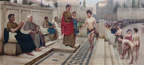 Zeusi e le figlie di Crotone, 1906, Achille Boschi