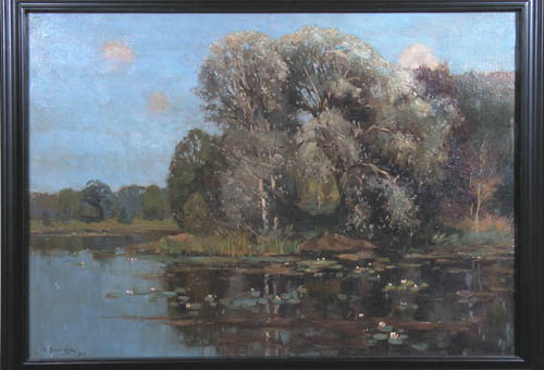 Waterpartij met bos., 1903, Berend Jan Brouwer