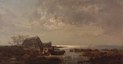 Bords de l'étang en Camargue, 1879, Ernest Georges Chauvier de Léon