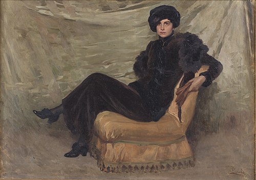 Donna in poltrona, 1911, Fabio Cipolla