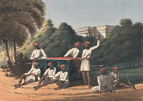 Palankeen Bearers, 1828, John Gantz
