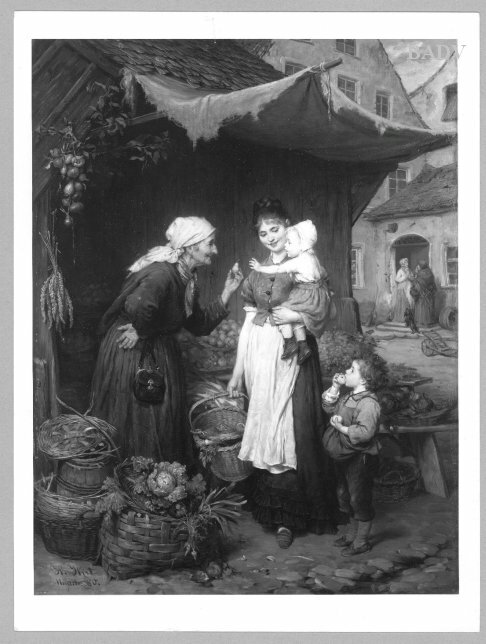 The fruit-seller, 1880, Heinrich Hirt