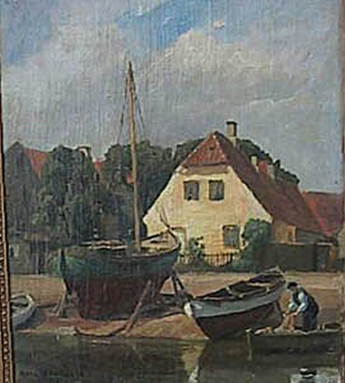 View from the port of Kastrup., 1921, Axel Johansen