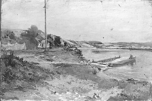 Donaulandschaft bei Regensburg, 1890, Max Joseph Pitzner
