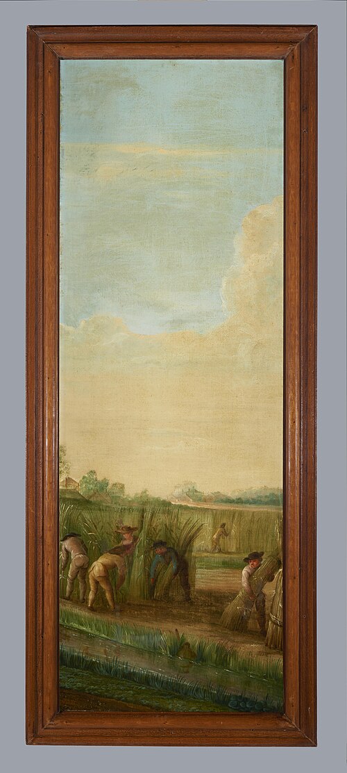 Het oogsten van hennep, 1784, 1784, Gerrit van den Heuvel