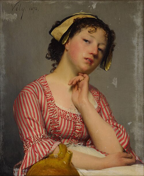 A pensive moment, 1872, Anatole Vely