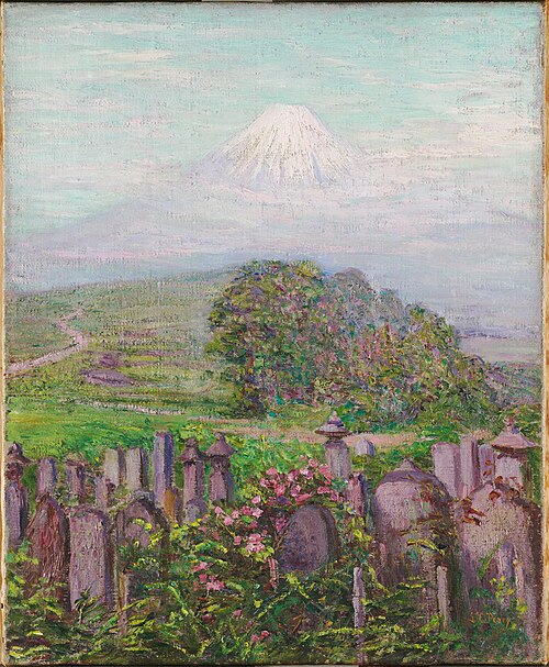 Mt. Fuji with Gravestones, 1899, Lilla Cabot Perry
