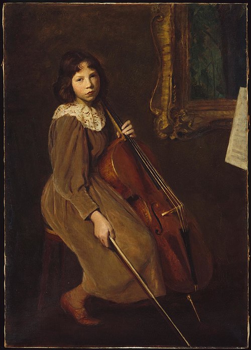 A Young Violoncellist, 1892, Lilla Cabot Perry
