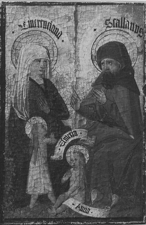 Zweiter Kirchheimer Sippenaltar: Emerentia und Stolanus mit Esmeria und Anna, 1500, Master of Kirchheim