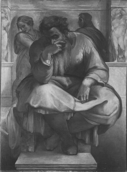 Der Prophet Jeremias (nach Michelangelo), 1870, Karl Josef Schwarzer