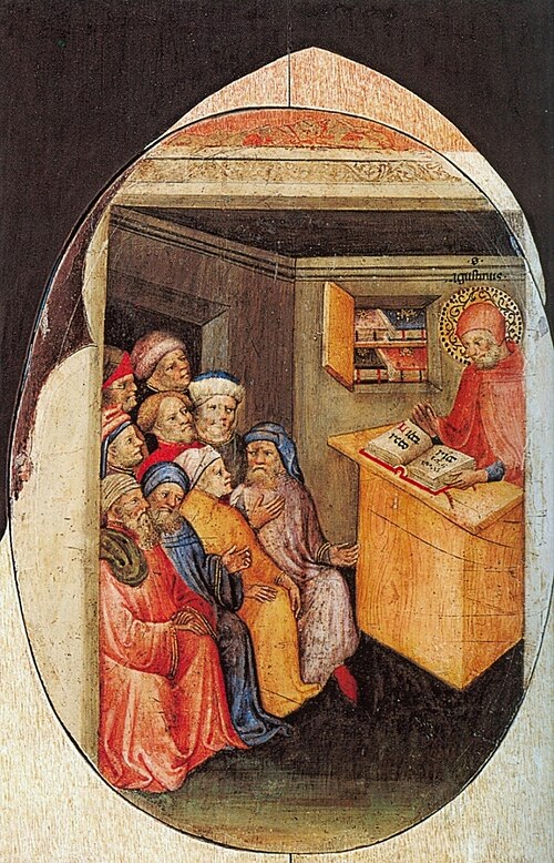 The Saint Teaching Rhetoric., 1413, Nicolò di Pietro