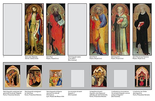 Polyptyque de Saint-Augustin de Pesaro, 1414, Nicolò di Pietro