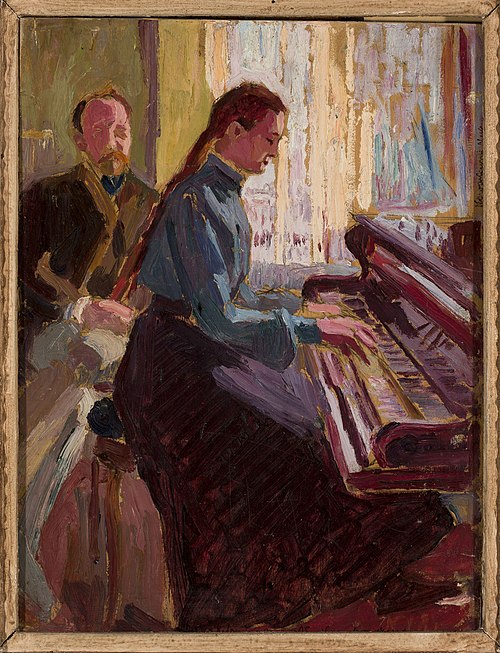 Au piano., 1905, Oleksa Novakivsky