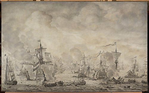 Episode uit de Slag op de Sont, 1660, Willem Van de Velde le Jeune