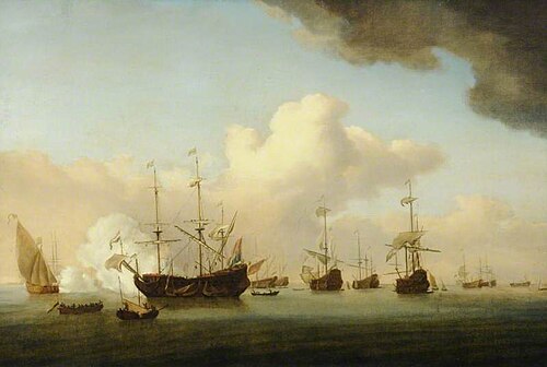The Four Days Battle, 1666, , Willem Van de Velde le Jeune