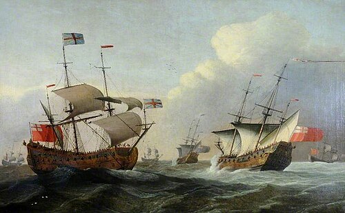 Naval Vessels in a Rough Sea, , Willem van de Velde the Younge