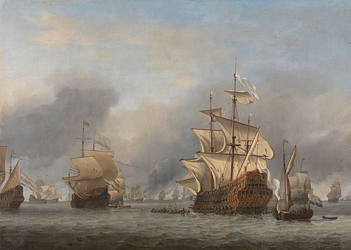 The Capture of the Royal Prince, 1670, Willem van de Velde the Younge