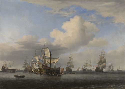 Captured English Ships after the Four Days’ Battle, 1666, Willem van de Velde the Younge
