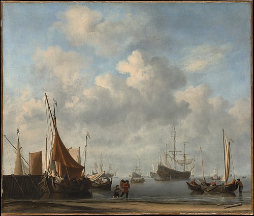 Entrance to a Dutch Port, 1665, Willem van de Velde the Younge