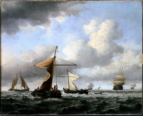A Brisk Breeze, 1665, Willem van de Velde the Younge