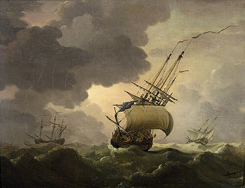 Zeegezicht, 1677, Willem Van de Velde le Jeune