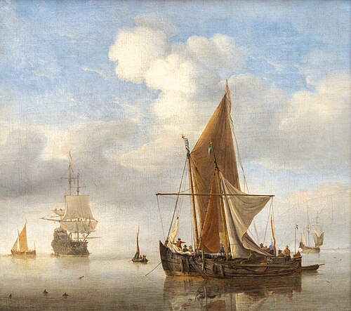 Calm Sea, 1650, Willem van de Velde the Younge