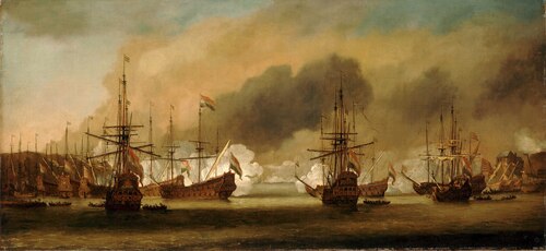 Action at Bergen, 3 August 1665, 1666, Willem van de Velde the Younge