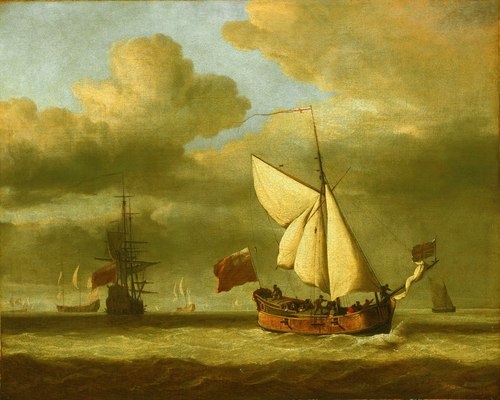 The Royal Escape Close-Hauled in a Breeze, , Willem van de Velde the Younge