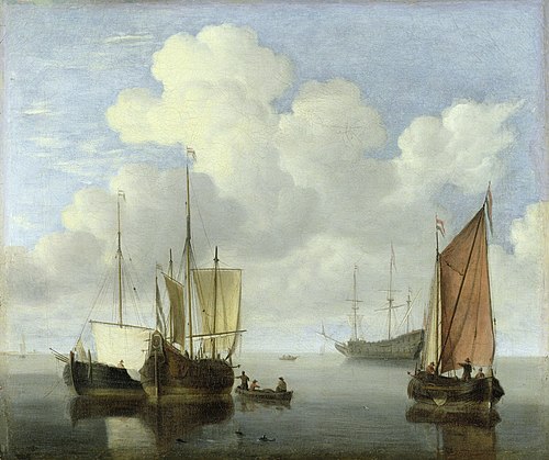Calm Sea, 1670, Willem van de Velde the Younge