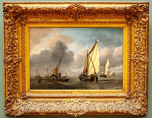 Fishing boats pushing off, 1670, Willem van de Velde the Younge