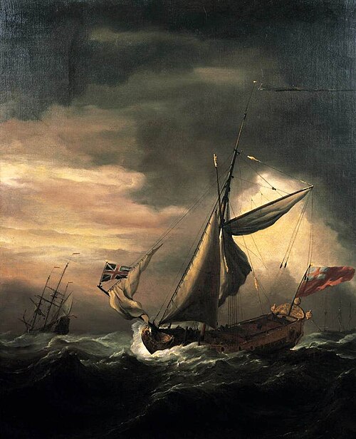 Shipping in Heavy Seas, 1675, Willem van de Velde the Younge