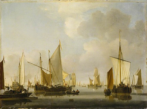 Fishing Boats in a Calm, 1658, Willem van de Velde the Younge