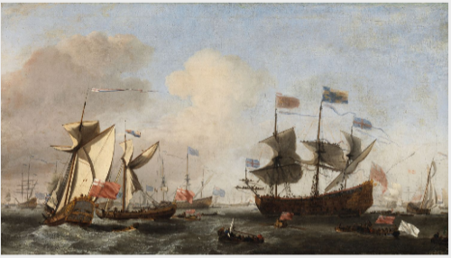 The Royal Visit to the Fleet in the Thames Estuary, 6 June 1672, 1712, Willem van de Velde the Younge