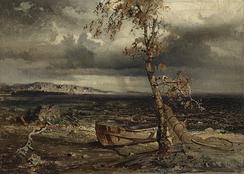 Storm on Lake Näsijärvi, 1860, Werner Holmberg