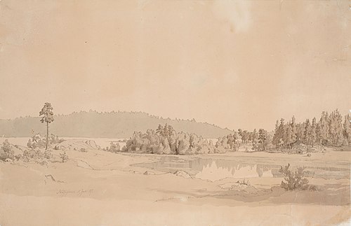 Näsijärven lahti, 1857, Werner Holmberg