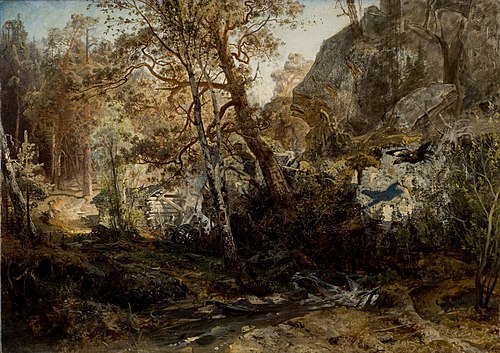 Finskt skogslandskap, 1859, Werner Holmberg