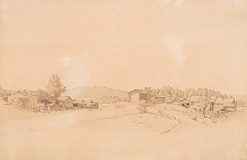 Leppälahti i Kuru 6 Juli 57, 1857, Werner Holmberg