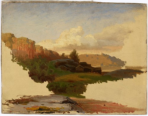 Landscape from Leppälahti in Kuru ; Unfinished, 1857, Werner Holmberg