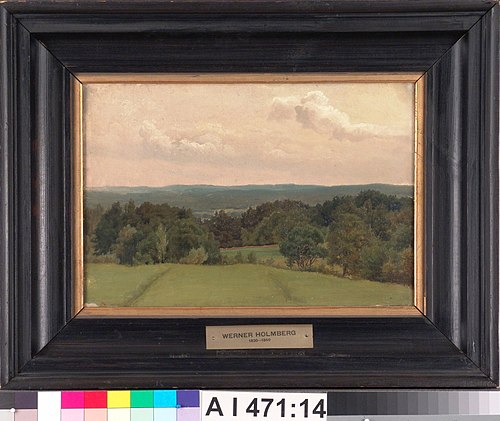 Laaja näköala, harjoitelma, 1855, Werner Holmberg