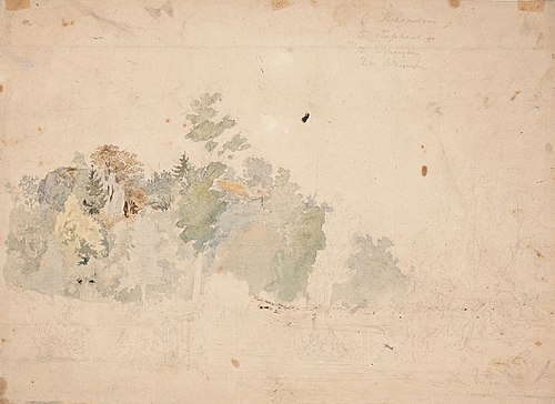 Likomäki Pirkkalasta ; keskeneräinen, 1850, Werner Holmberg