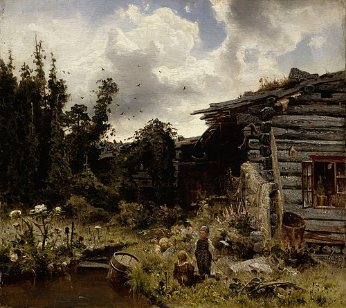 Finnish Hop Garden, 1860, Werner Holmberg