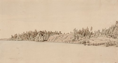 Lake Landscape, 1857, Werner Holmberg