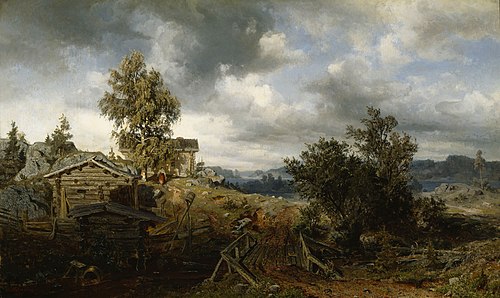 Crofter's Cottage in Kuru, 1860, Werner Holmberg