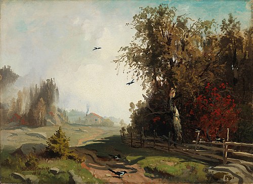 Höstmorgon i Hakadal (Höstmorgon i Ringerike), 1858, Werner Holmberg