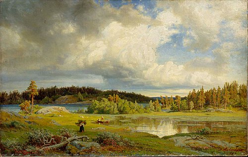 Landscape from Kuru in Morning Light, 1858, Werner Holmberg