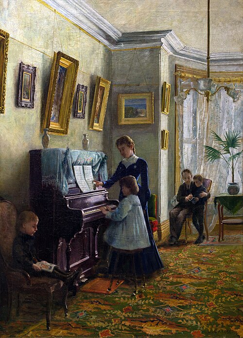 Jeanne au piano, 1907, Ludger Larose
