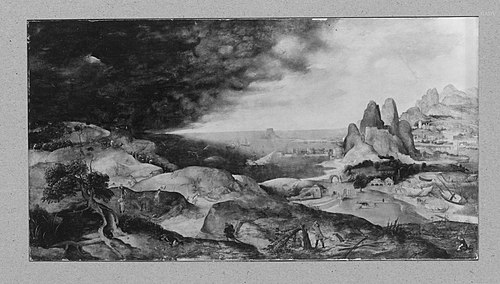 Mountainous landscape with storm, 1550, Pieter Brueghel l'Ancien