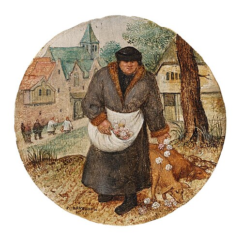 Vier Sprichwörter. Der rosenstreuende Reiche, 1596, Pieter Brueghel l'Ancien
